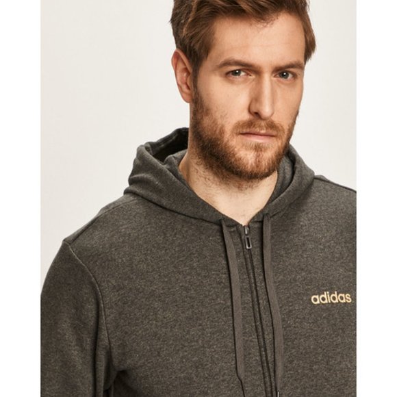 NWT $65 ADIDAS Men M Performance Full zip LOGO Hoodie Jacket Sweatshirt (Unisex) - Picture 5 of 14